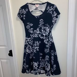 Love black and white floral Skater dress